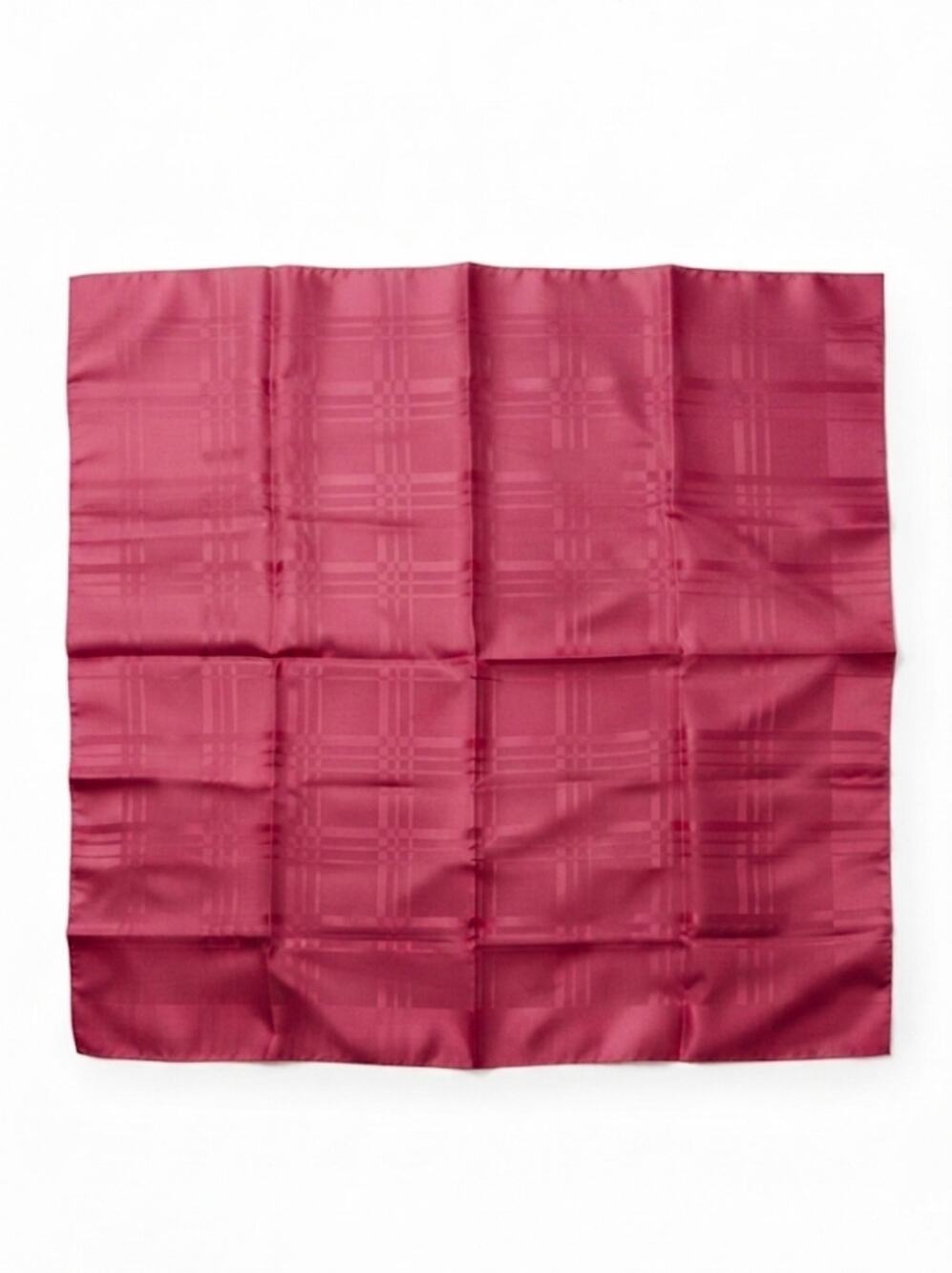 Vintage Hot Pink Striped 25" Square Scarf Made In Italy